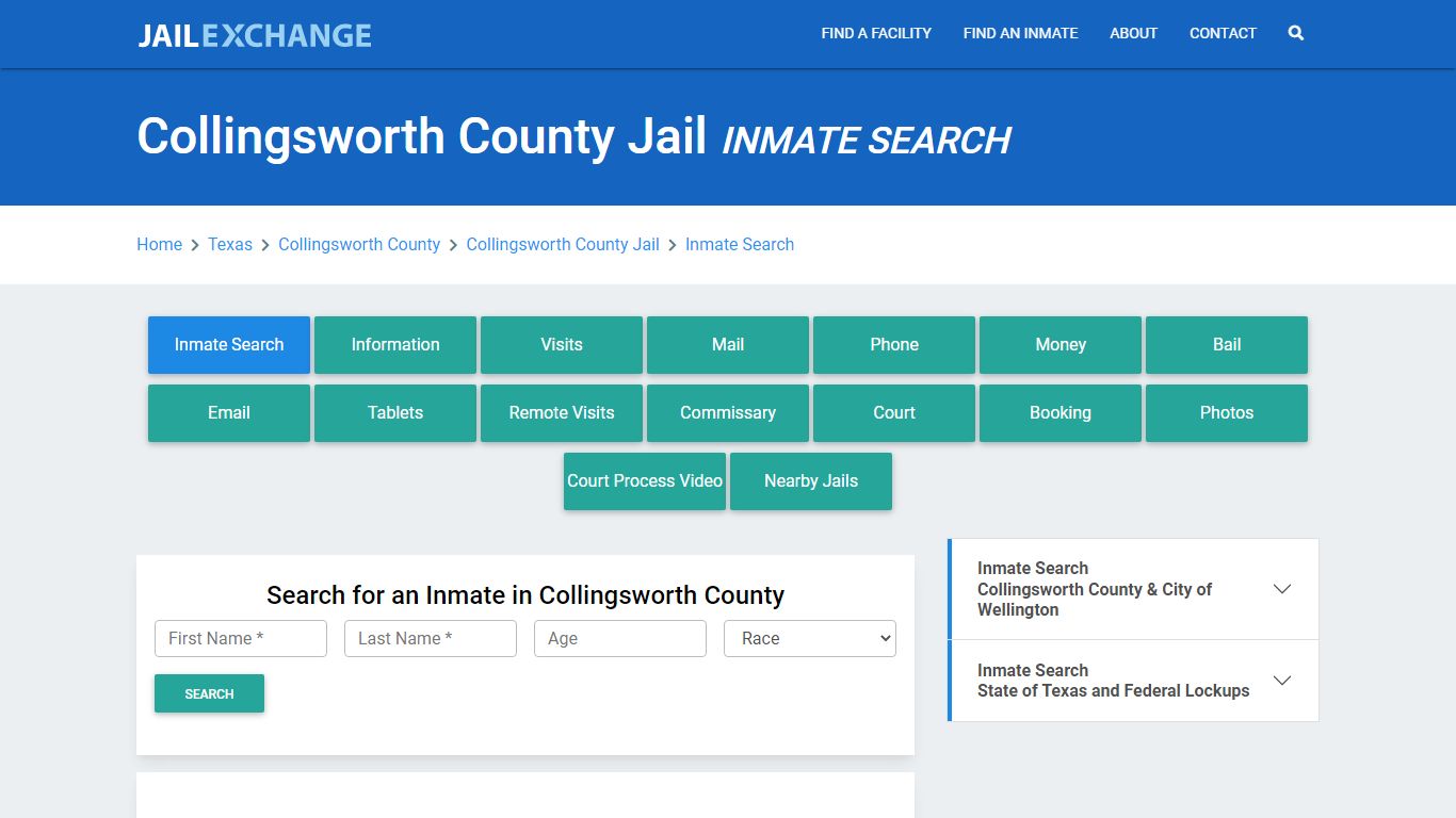 Collingsworth County Jail, TX Inmate Search: Roster & Mugshots