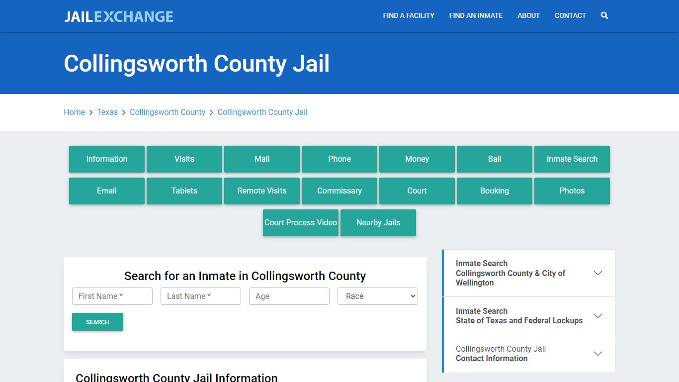 Collingsworth County Jail Roster Lookup, TX, Inmate Search